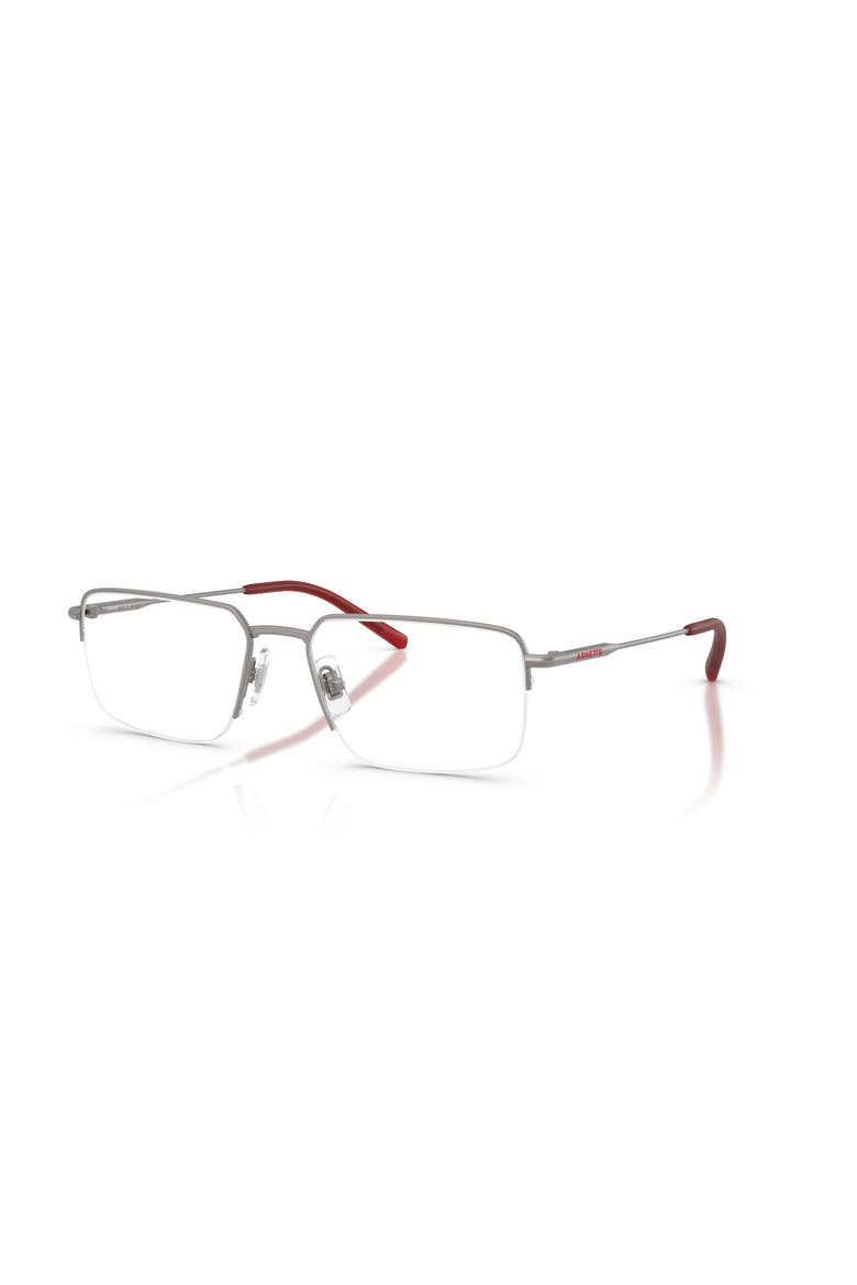 56mm Rectangle optical glasses, Main, color, Grey/ Red
