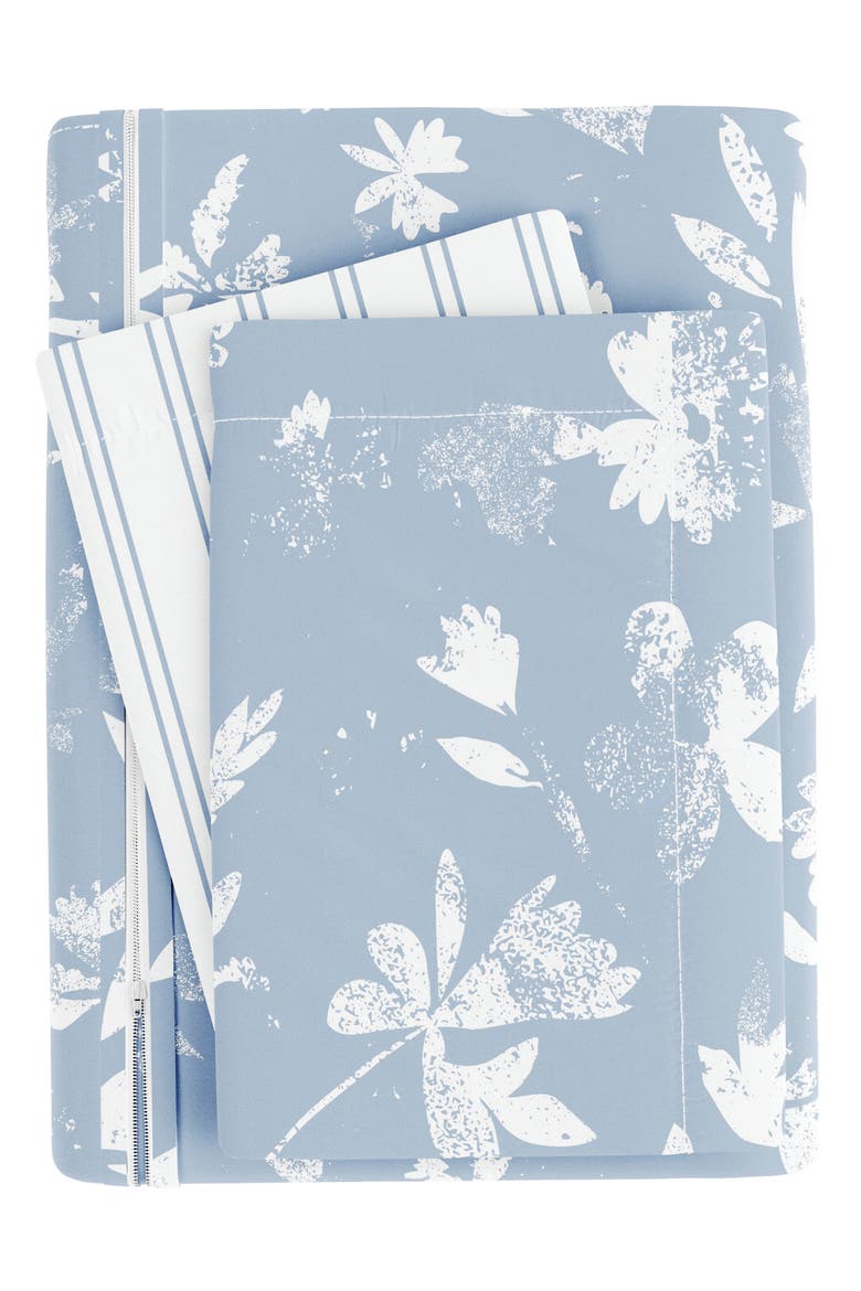 IENJOY HOME Premium Ultra Soft Country Home Pattern 3-Piece Reversible Duvet Cover Set, Alternate, color, LIGHT BLUE