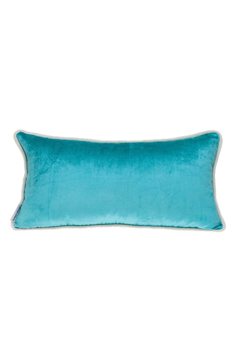 PARKLAND COLLECTION Maia Transitional Aqua Throw Pillow, Main, color, Aqua