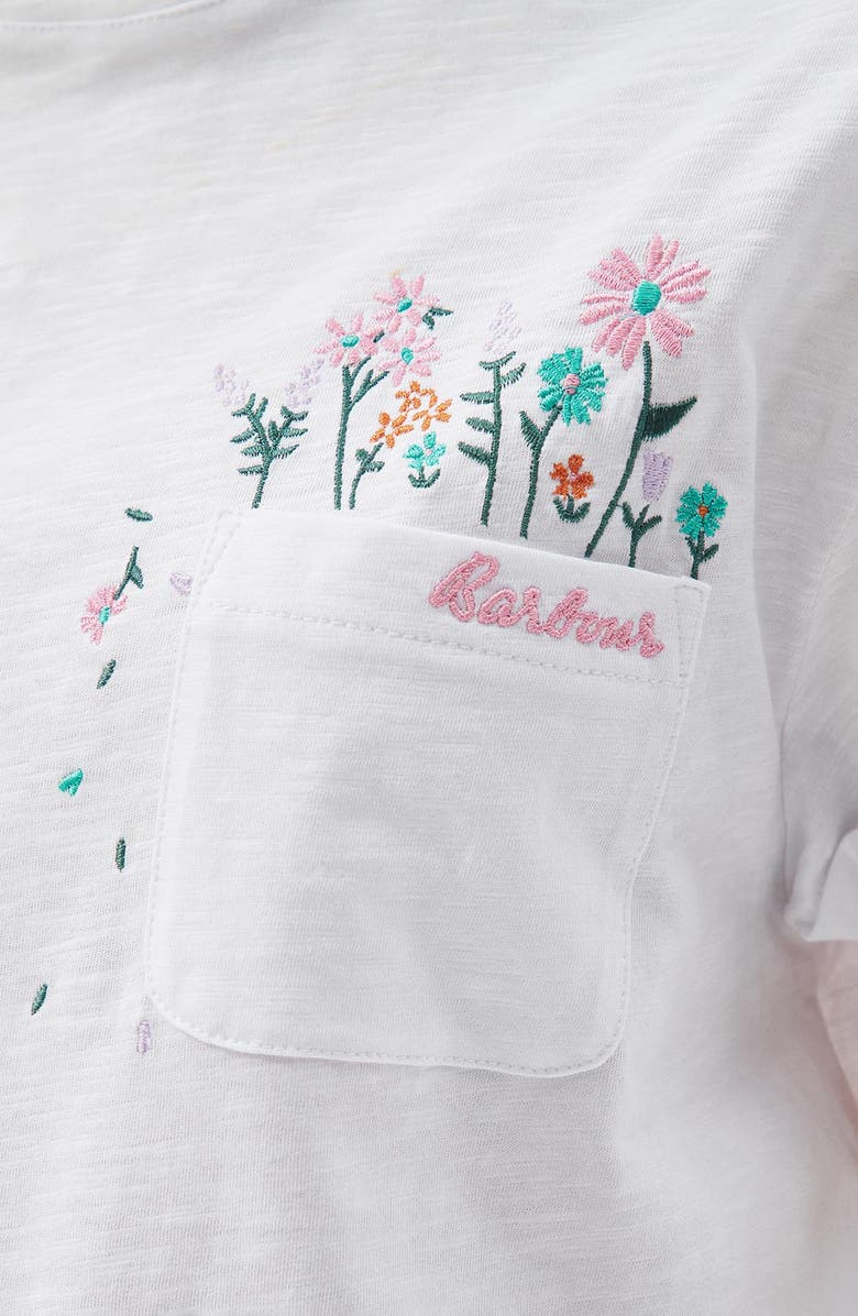 Barbour Evergreen Embroidered Pocket T-Shirt, Alternate, color,