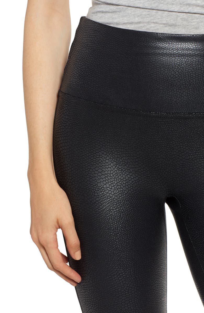 SPANX<sup>®</sup> Pebbled Faux Leather Leggings, Alternate, color, 