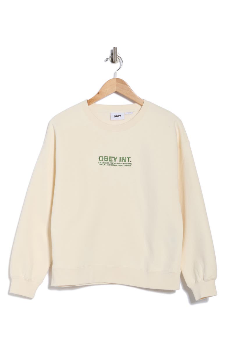 Obey International Obey Sweatshirt, Alternate, color, Unbleached