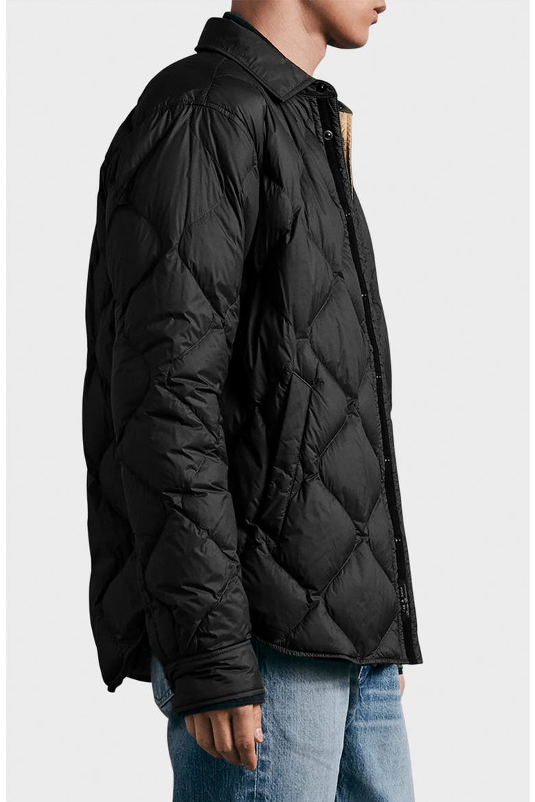 ICONS Dane Quilted Shirt Jacket, Alternate, color, BLACK