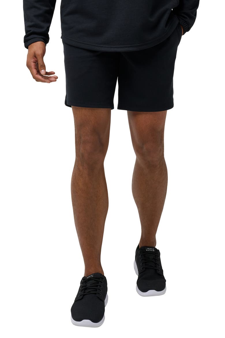 Sideslip Fleece Shorts, Main, color, BLACK