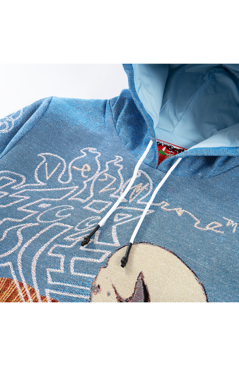 VERYRARE Yokai/Kabuki Hoodie, Alternate, color, Blue