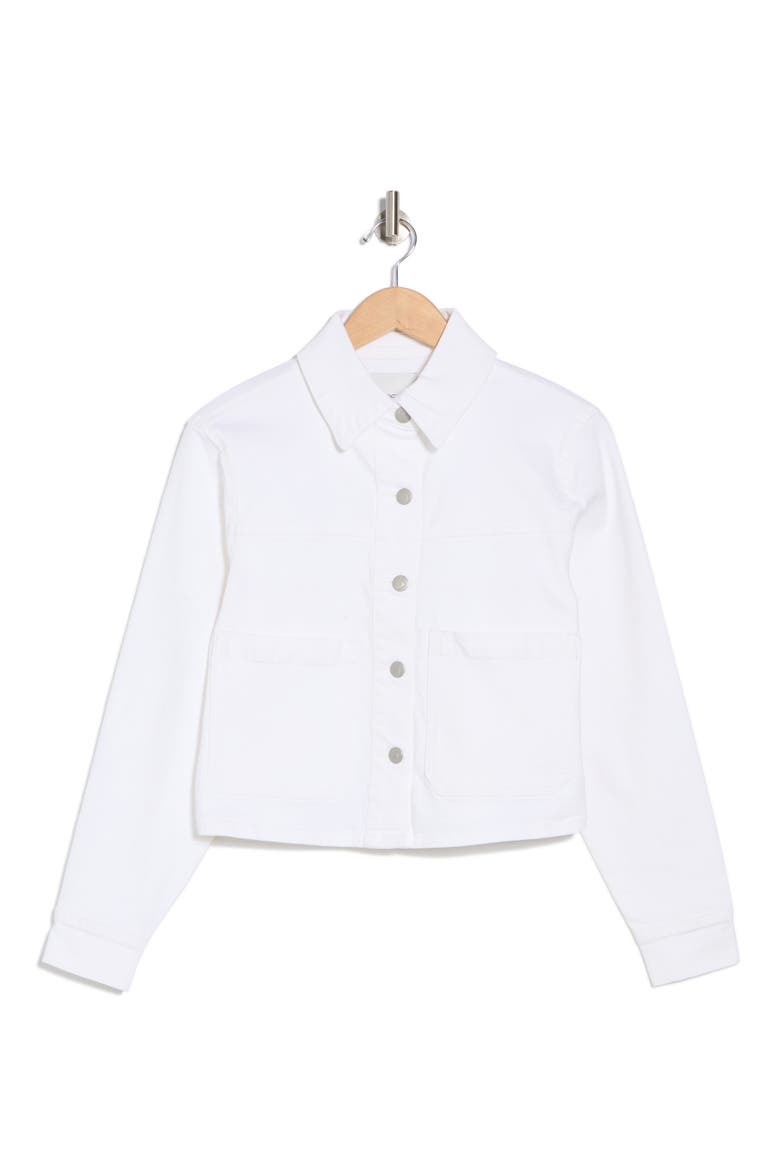 Crop Denim Jacket, Alternate, color, WHITE