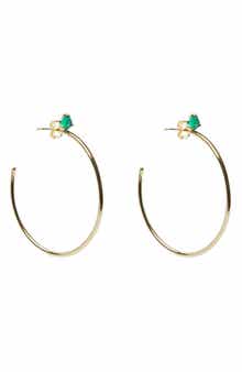 ARGENTO VIVO Semiprecious Stone Hoop Earrings