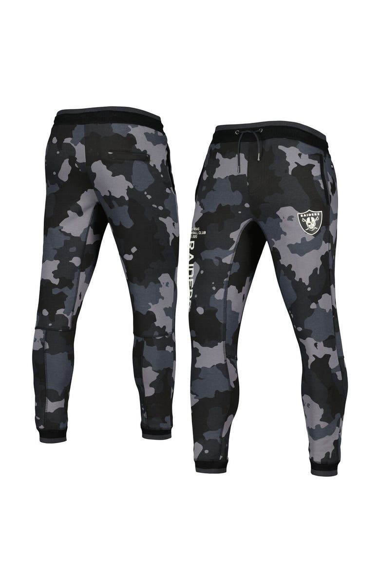 THE WILD COLLECTIVE Unisex The Wild Collective Black Las Vegas Raiders Camo Jogger Pants, Main, color, Black