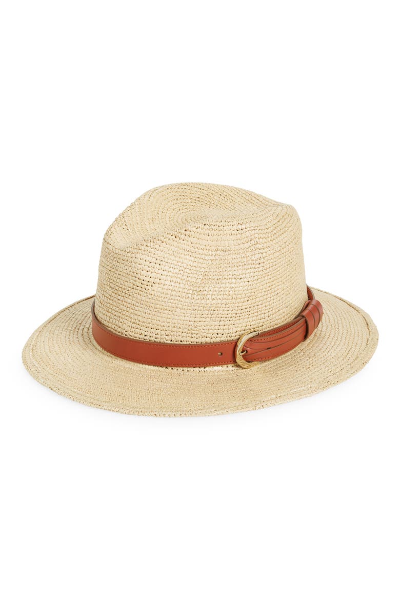 x Borsalino Straw Fedora, Main, color, STRAW BEIGE