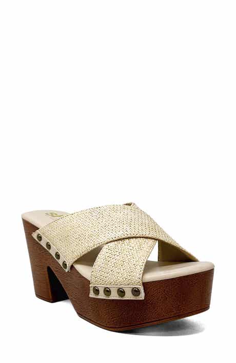 SHUSHOP Ivanna Platform Slide Sandal