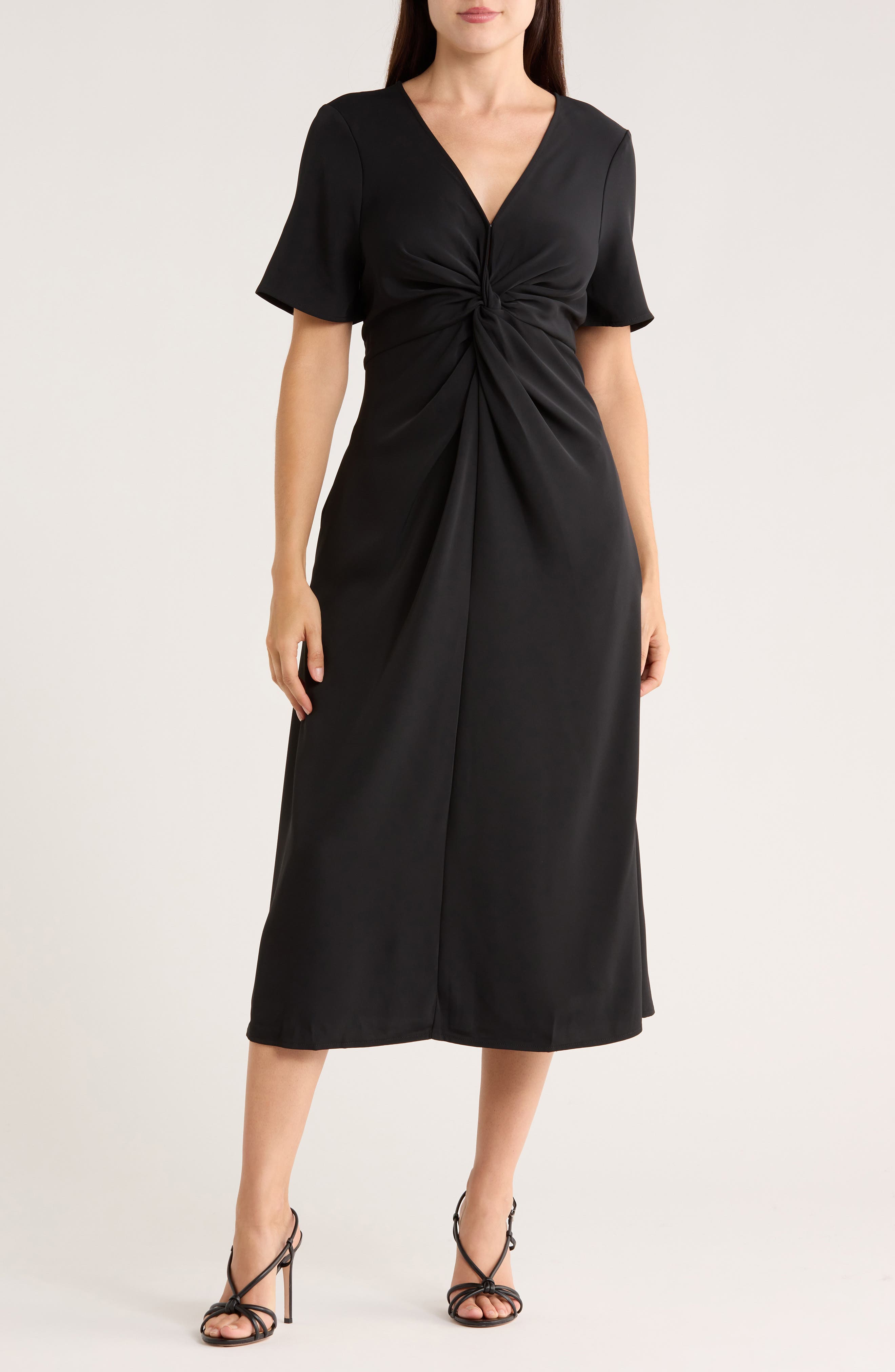 NORDSTROM RACK Twist Front Midi Dress