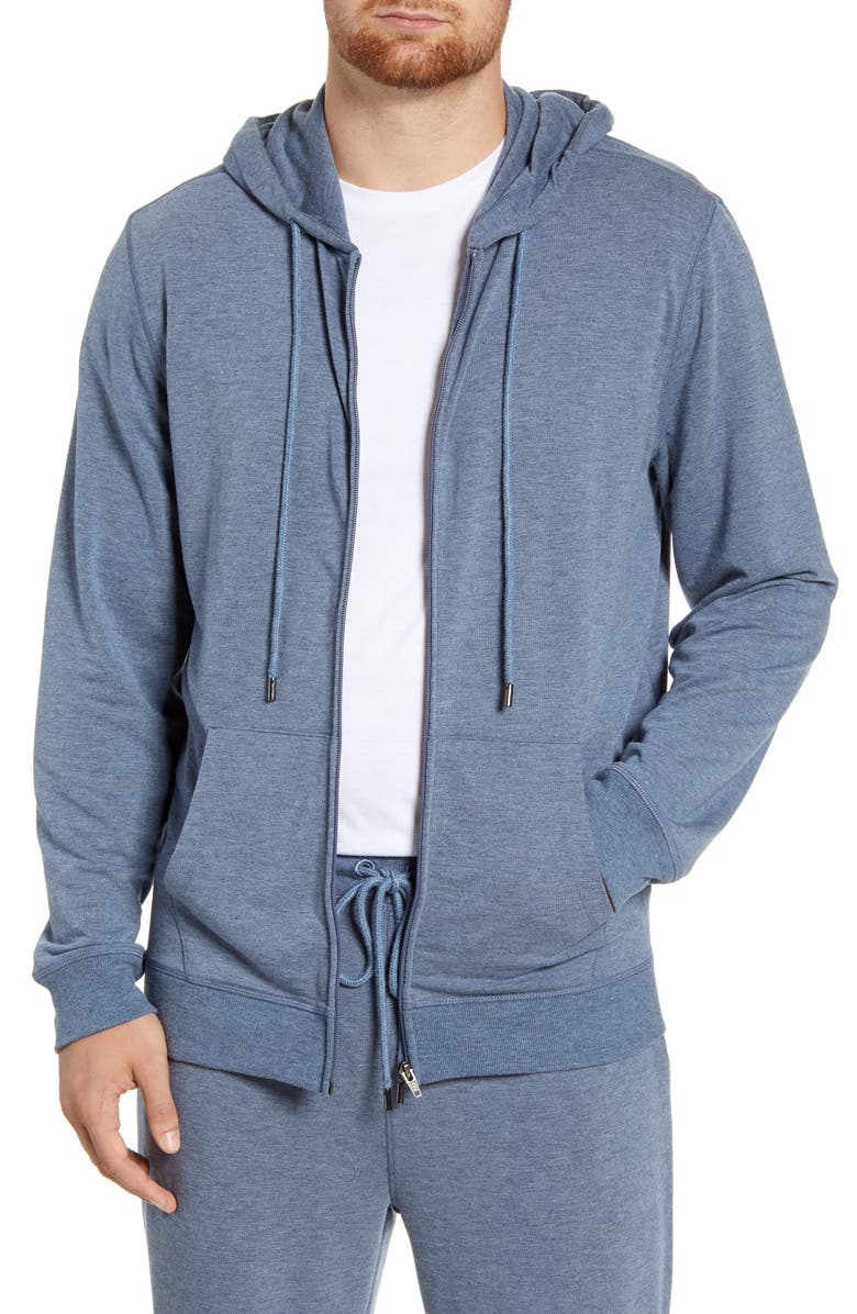 Daniel Buchler Stretch Zip Hoodie, Main, color,