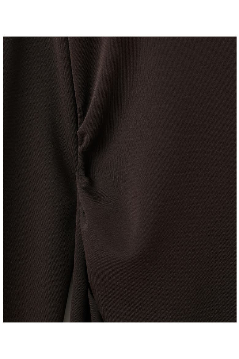 Asymmetric Neck Long Sleeve Dress, Alternate, color, CHOCOLATE
