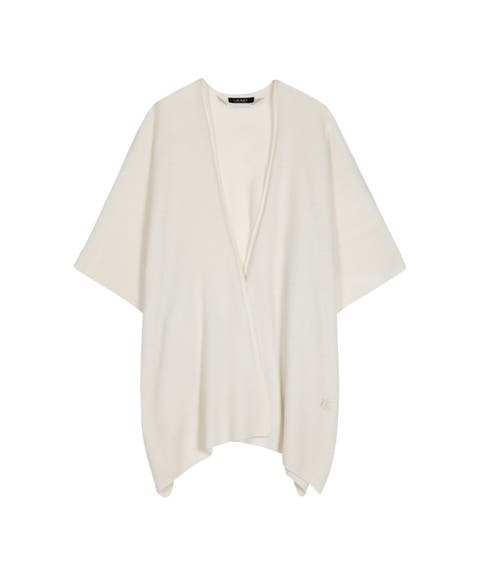 texture edge knit ruana