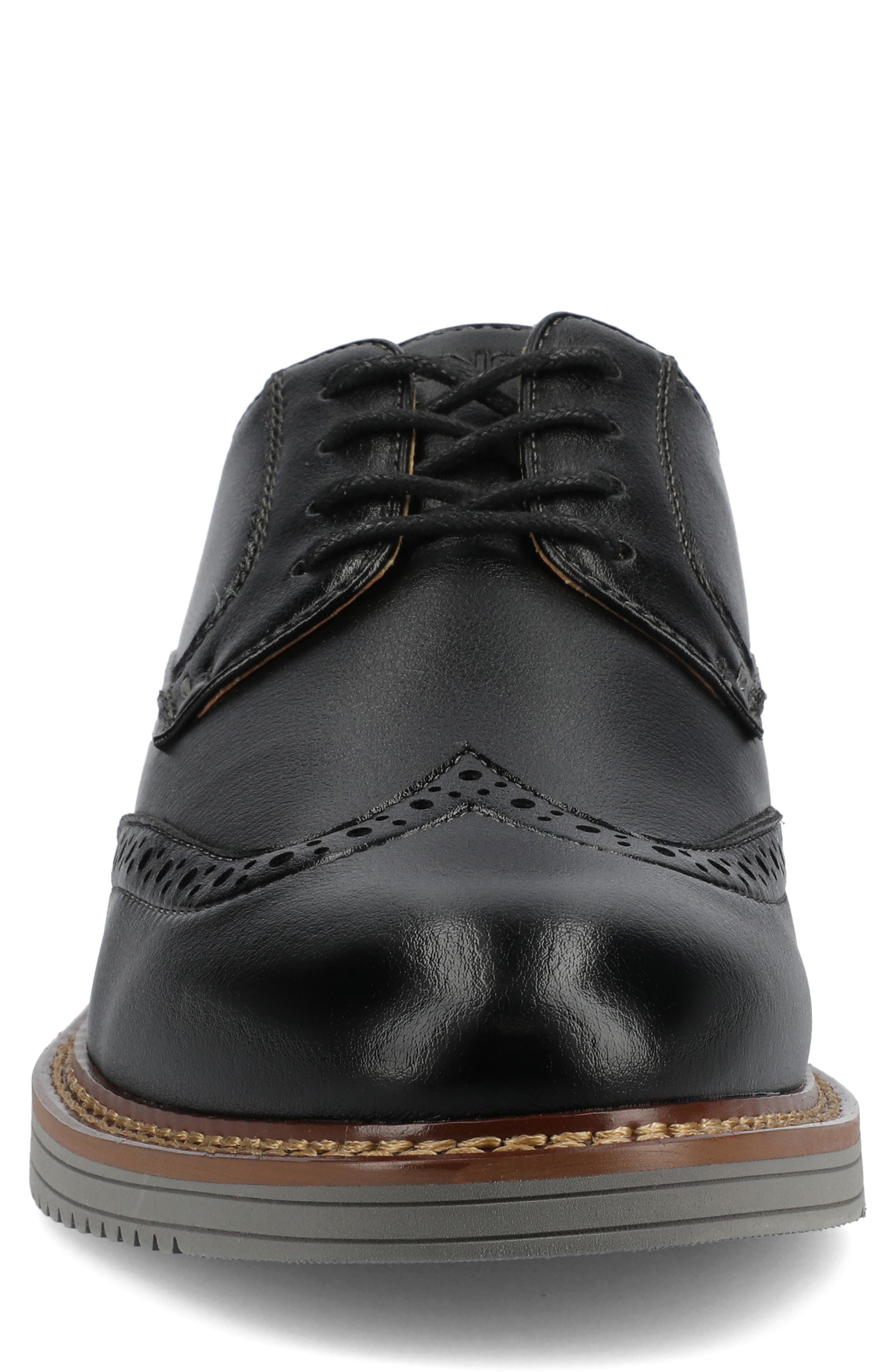 VANCE CO Lorenzo Wingtip Derby, Alternate, color, Black