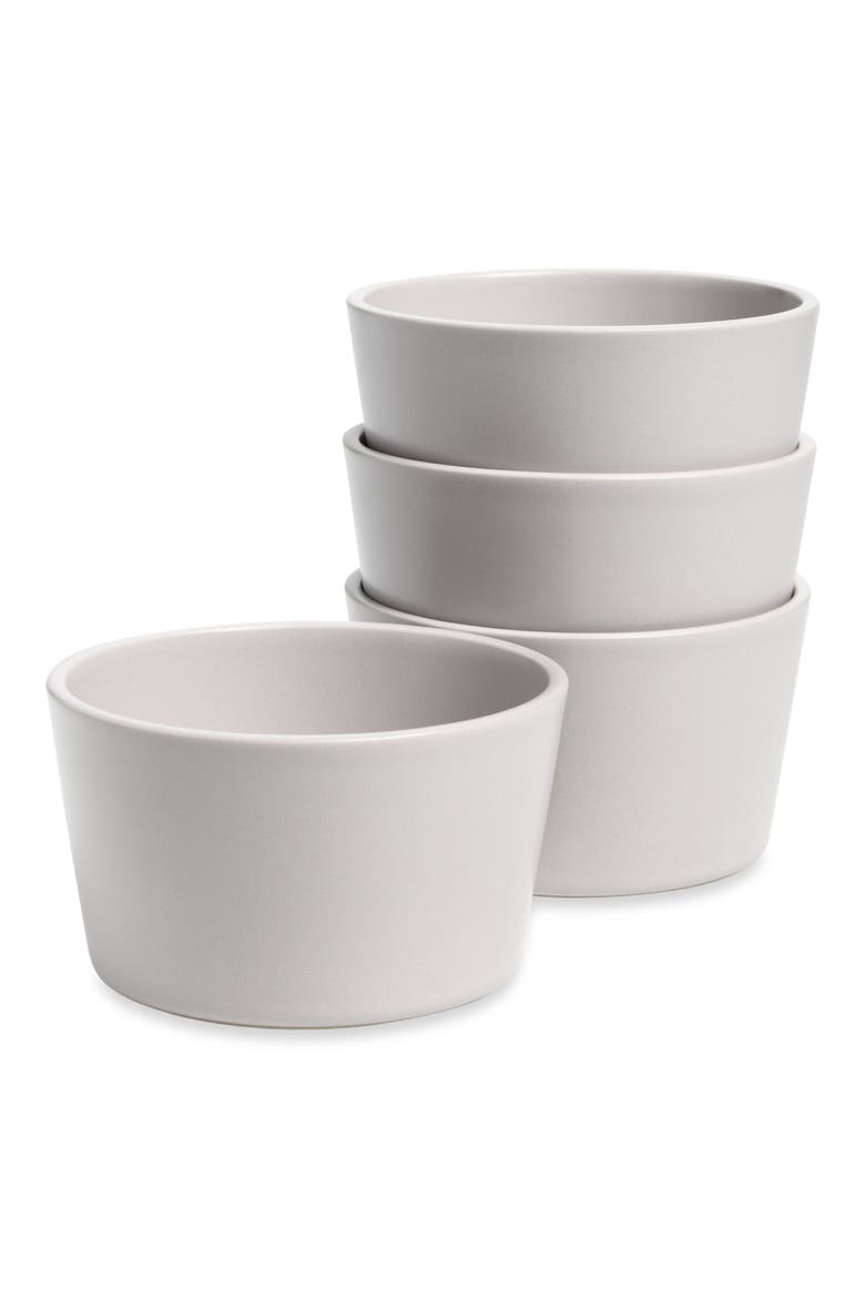 Neu Cereal Bowl 4-Piece Set, Main, color, GLOSS PALE GREY