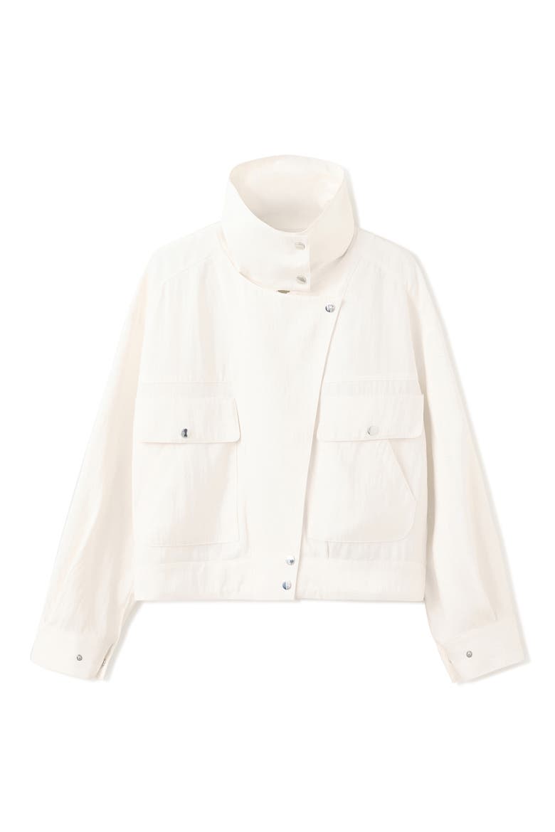 Marie High Neck Jacket, Alternate, color, WHITE