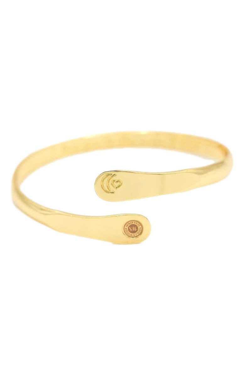 Hollywood Sensation Engraved I love you to the moon and back Bracelet, Alternate, color, Gold