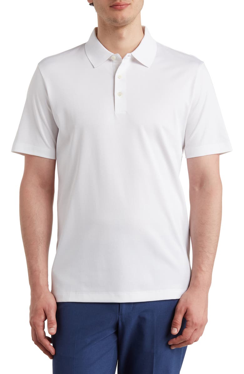 Theory Short Sleeve Polo, Main, color, White