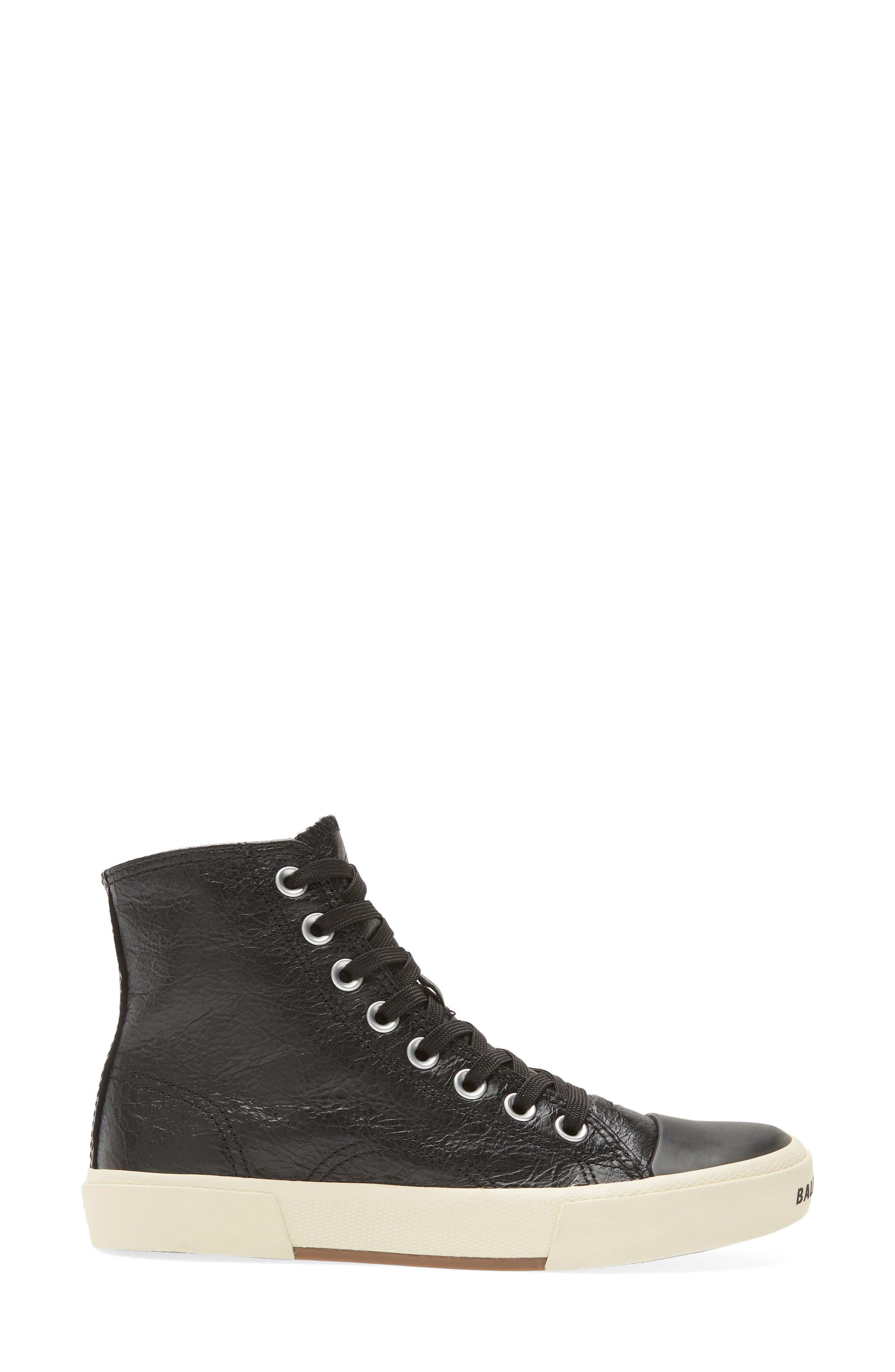 Balenciaga Paris Leather High Top Sneaker, Alternate, color, 
