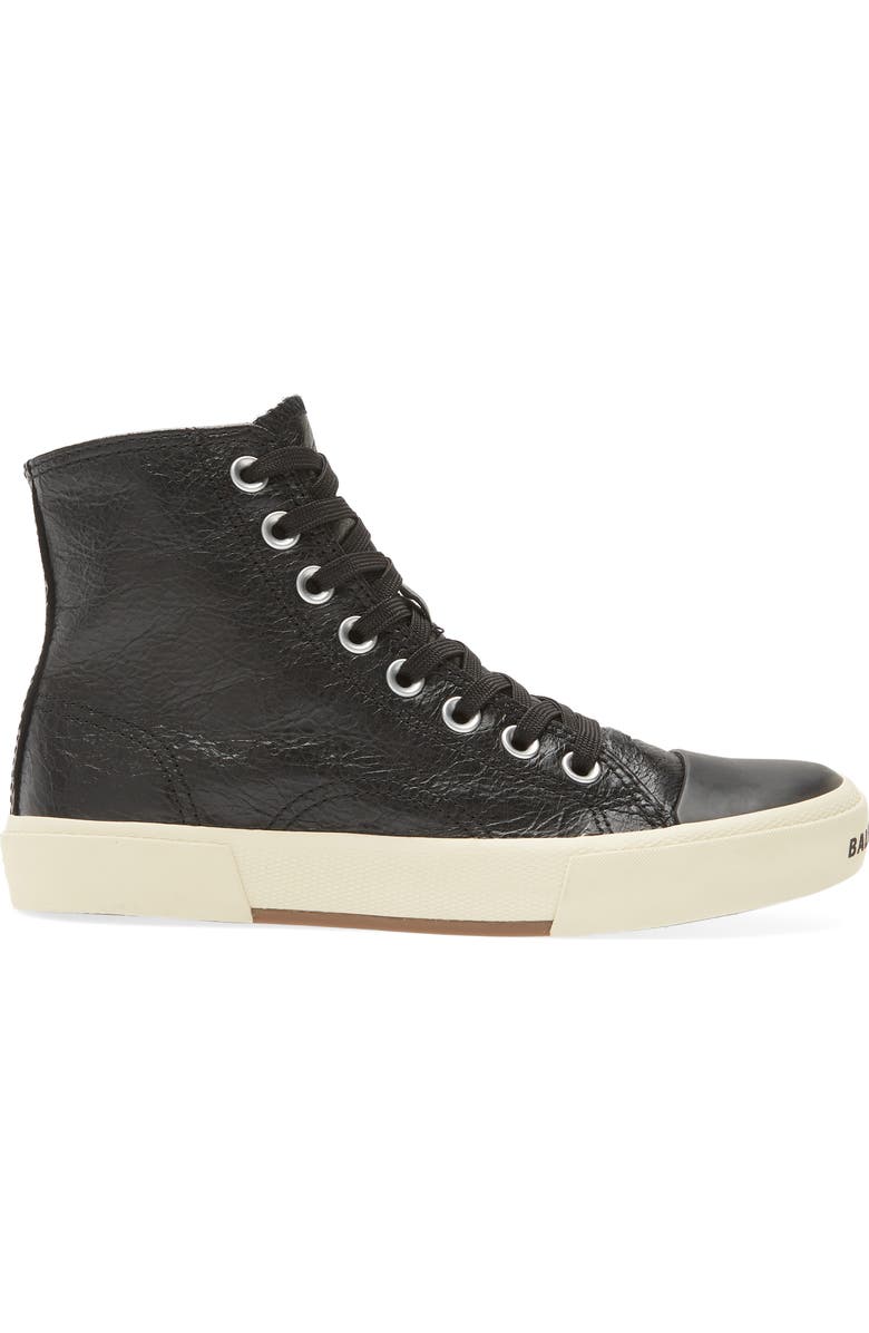 Balenciaga Paris Leather High Top Sneaker, Alternate, color,