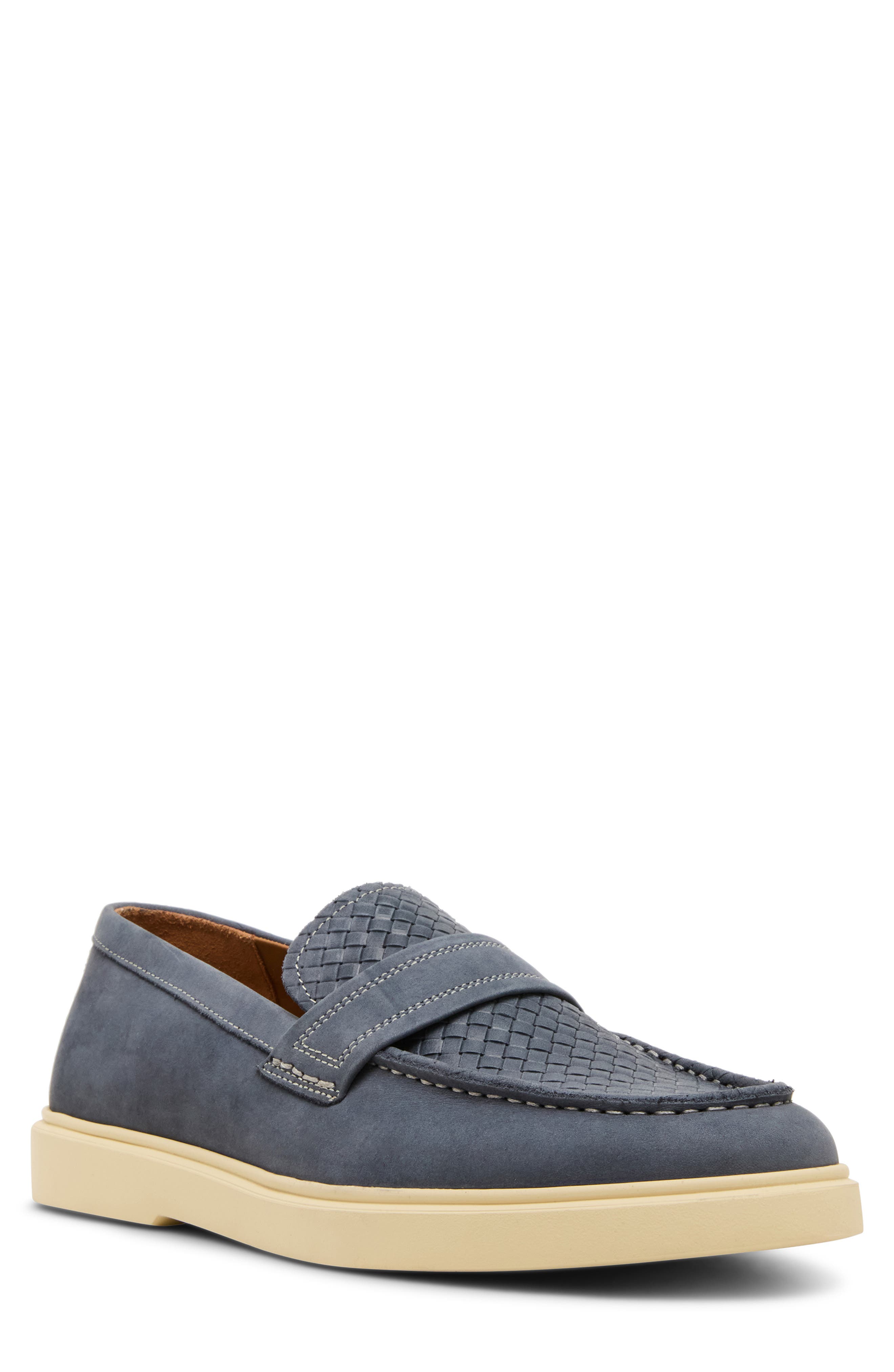 Madden Men's Pecos Woven Loafer, Main, color, Blue Nubuck