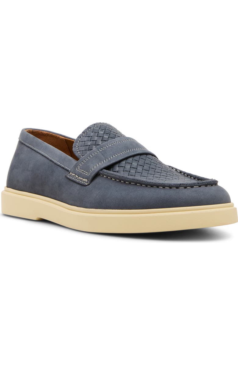 Madden Men's Pecos Woven Loafer, Main, color, Blue Nubuck