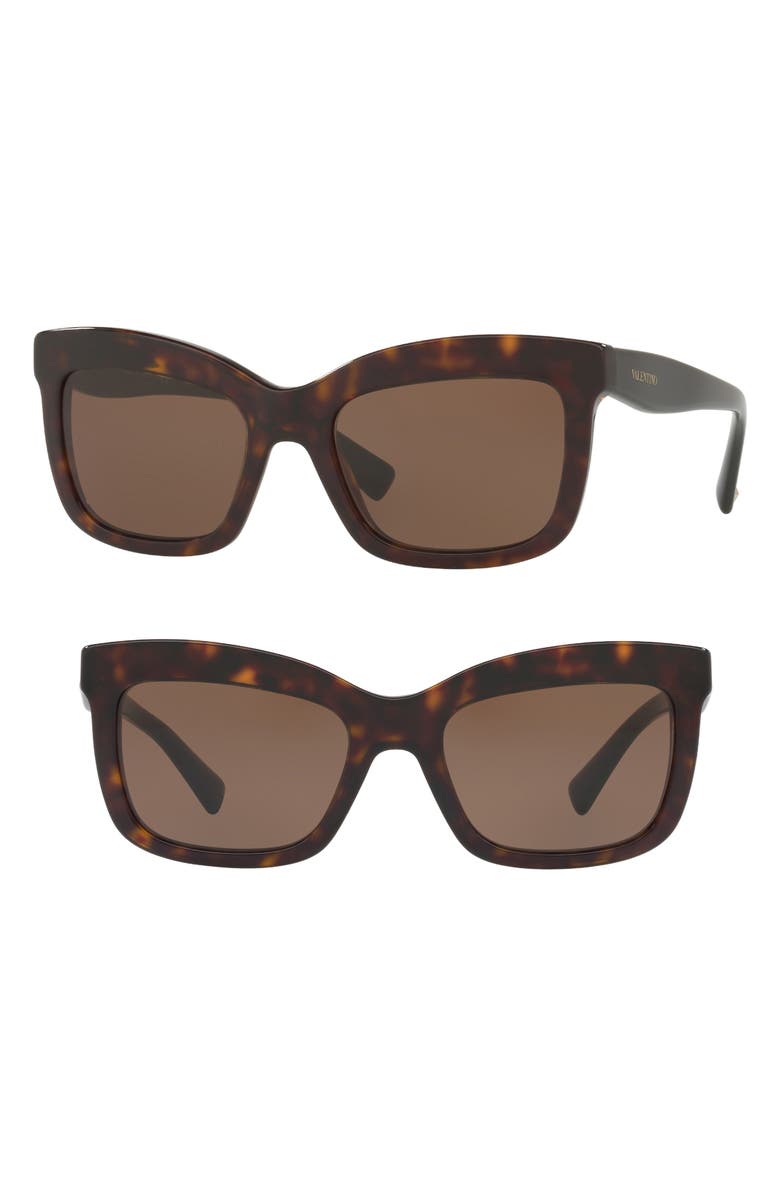 Valentino 52mm Square Sunglasses, Main, color,