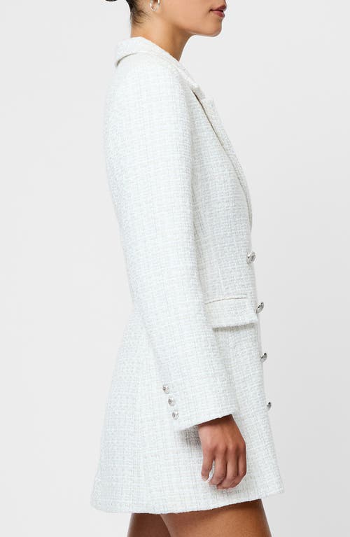 French Connection Scattered Tinsel Long Sleeve Double Breasted Minidress In Multi