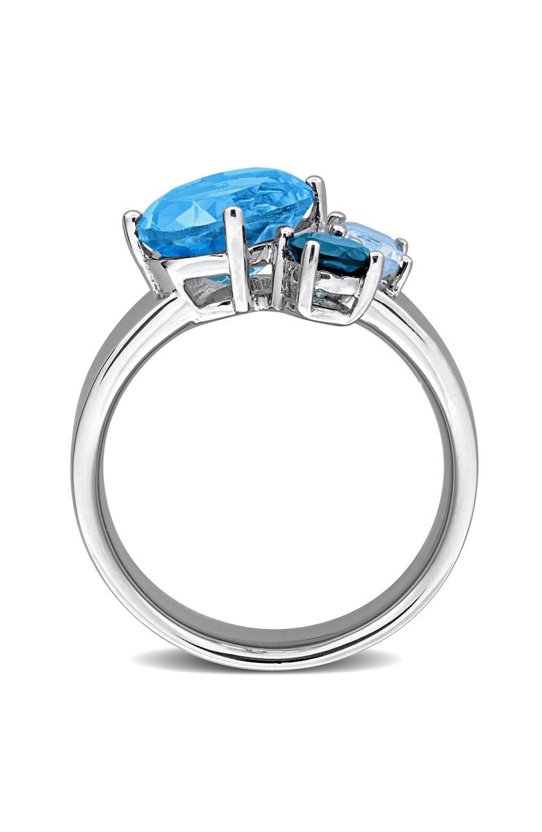 Julianna B. Multi Blue Topaz Ring Sterling Silver, Alternate, color, Blue Topaz