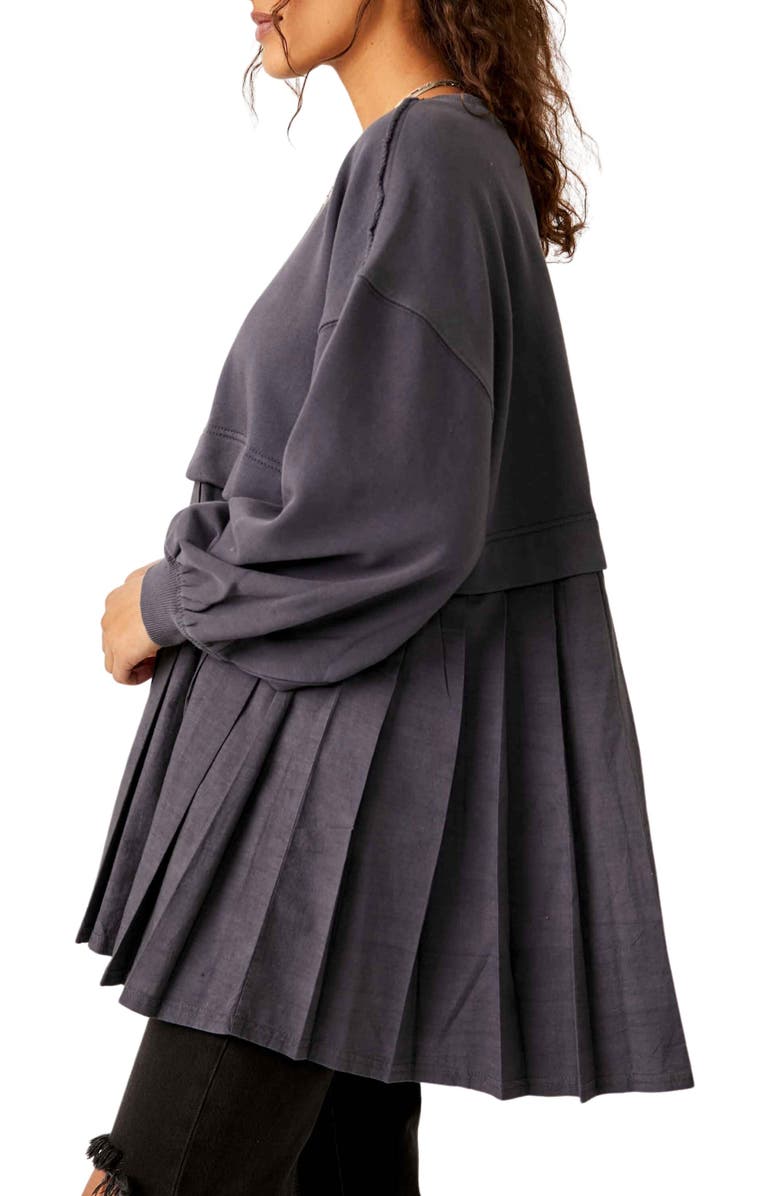 Free People Eleanor Layered Sweatshirt Minidress, Alternate, color, Peppery Combo