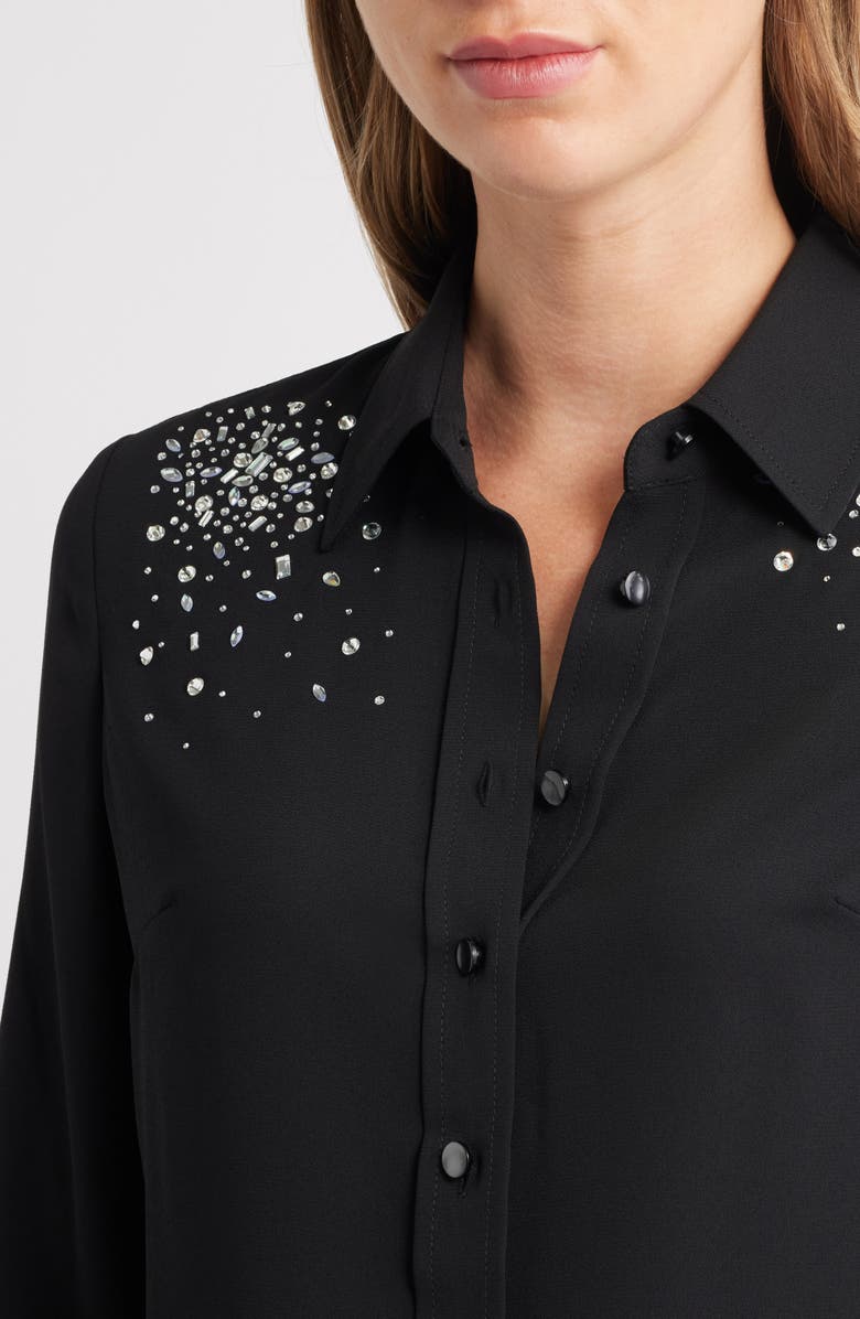 Anne Klein Embellished Shirt, Alternate, color,