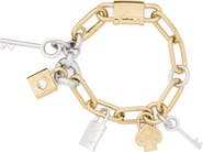Kate Spade New York Mixed Metal Padlock Charm Bracelet
