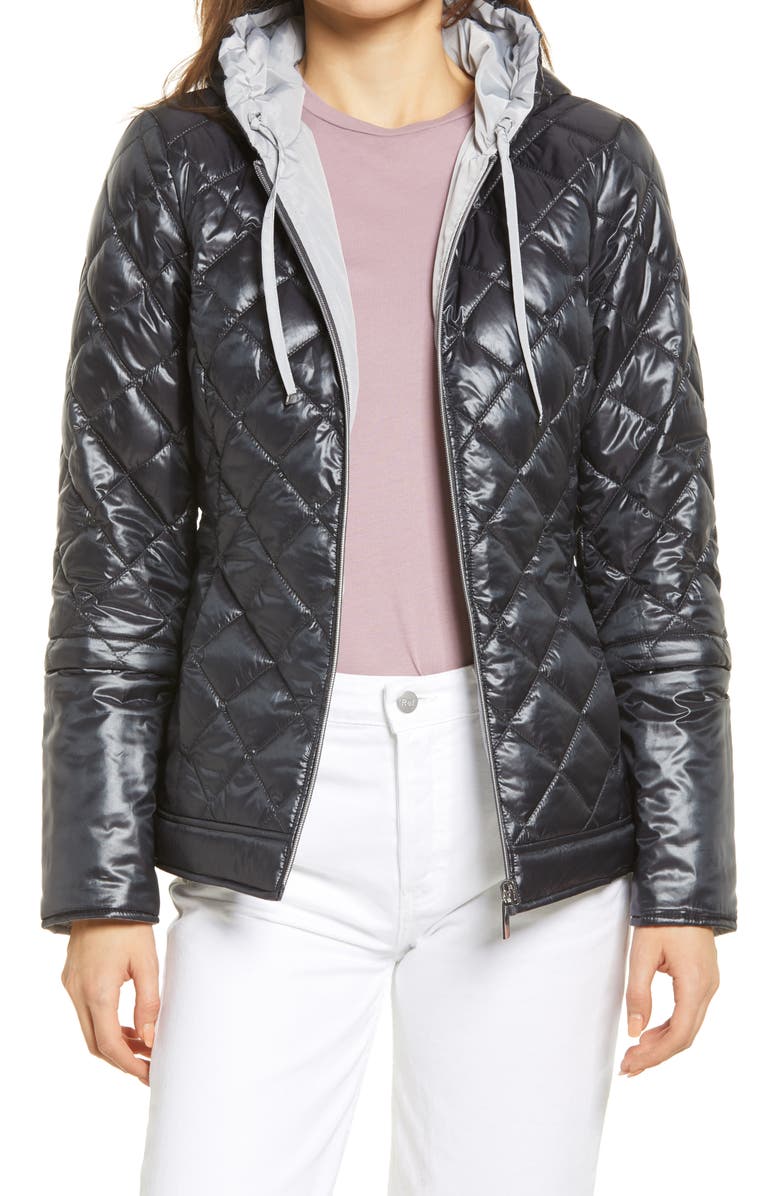 Via Spiga Reversible Hooded Puffer Jacket, Alternate, color,