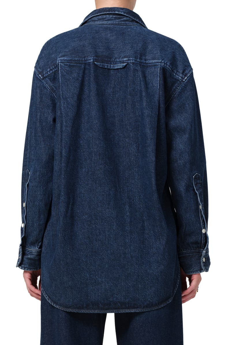 Citizens of Humanity Kayla Oversize Denim Button-Up Shirt, Alternate, color, Artesia