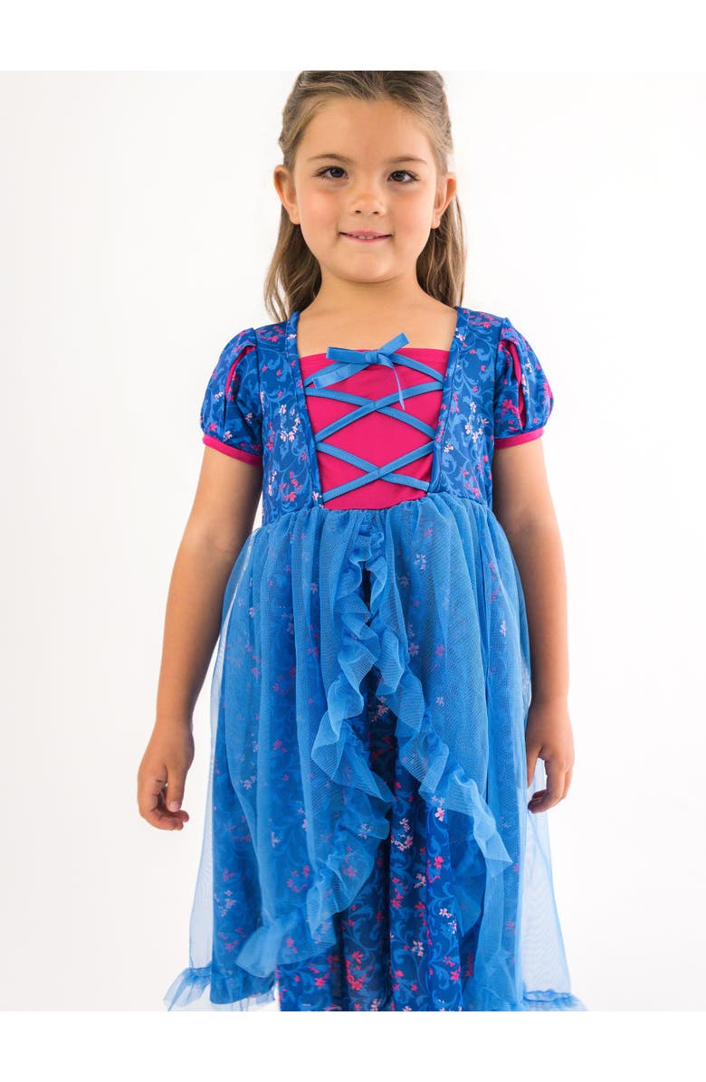 RuffleButts Princess Dress-Up Corset Nightgown, Alternate, color, Nordic Blue Princess