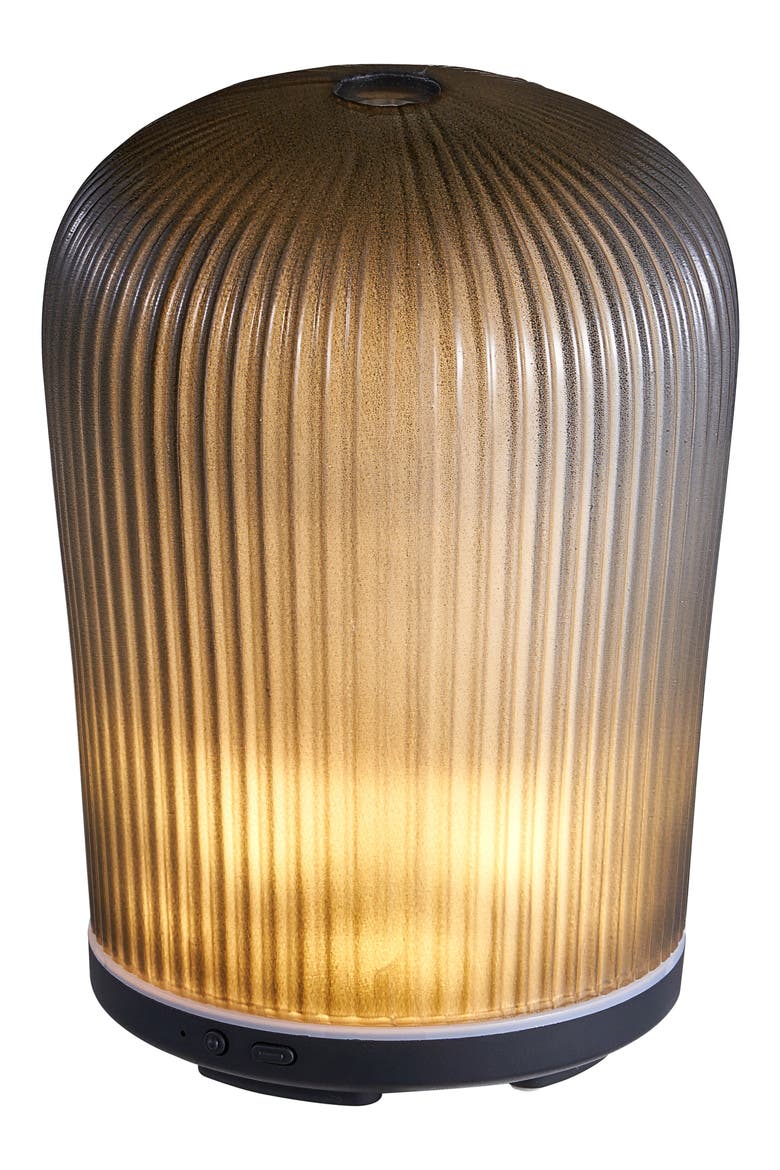 Cactus Grey Glass Ultrasonic Diffuser, Alternate, color, GREY