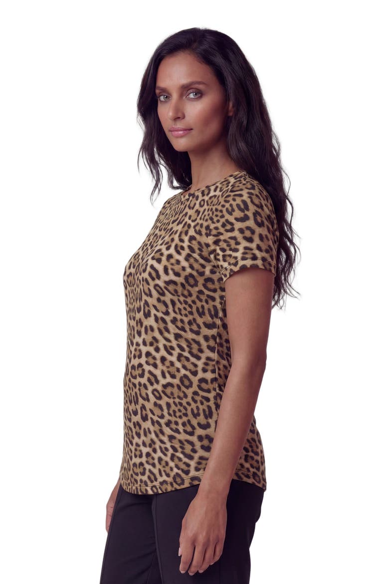 Leopard Womens Cap Sleeve Top, Alternate, color, LEOPARD BROWN