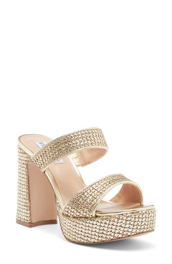 Steve Madden Stance Platform Slide Sandal In Gold