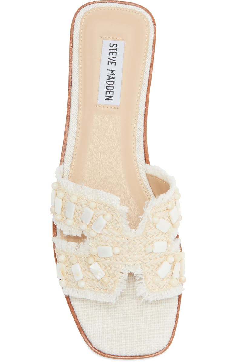 Steve Madden Hadyn Slide Sandal, Alternate, color, Bone Raffia