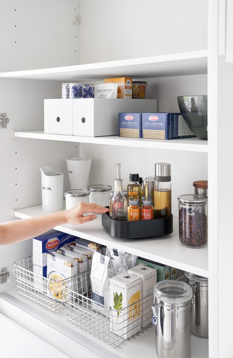 Yamazaki Square Lazy Susan, Alternate, color, Black