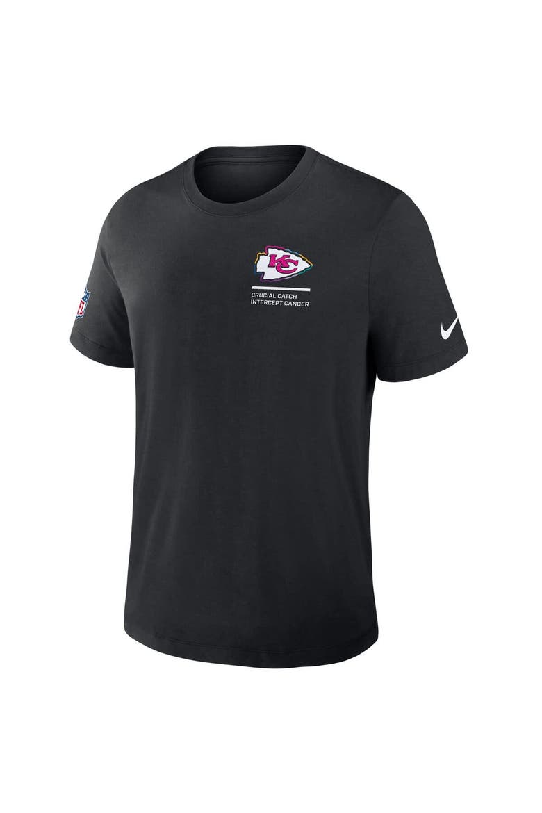Men's Nike Black Kansas City Chiefs 2025 NFL Crucial Catch Tri-Blend Dri-FIT T-Shirt, Alternate, color, Black