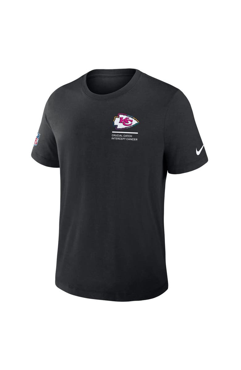 Nike Men's Nike Black Kansas City Chiefs 2025 NFL Crucial Catch Tri-Blend Dri-FIT T-Shirt, Alternate, color, Black