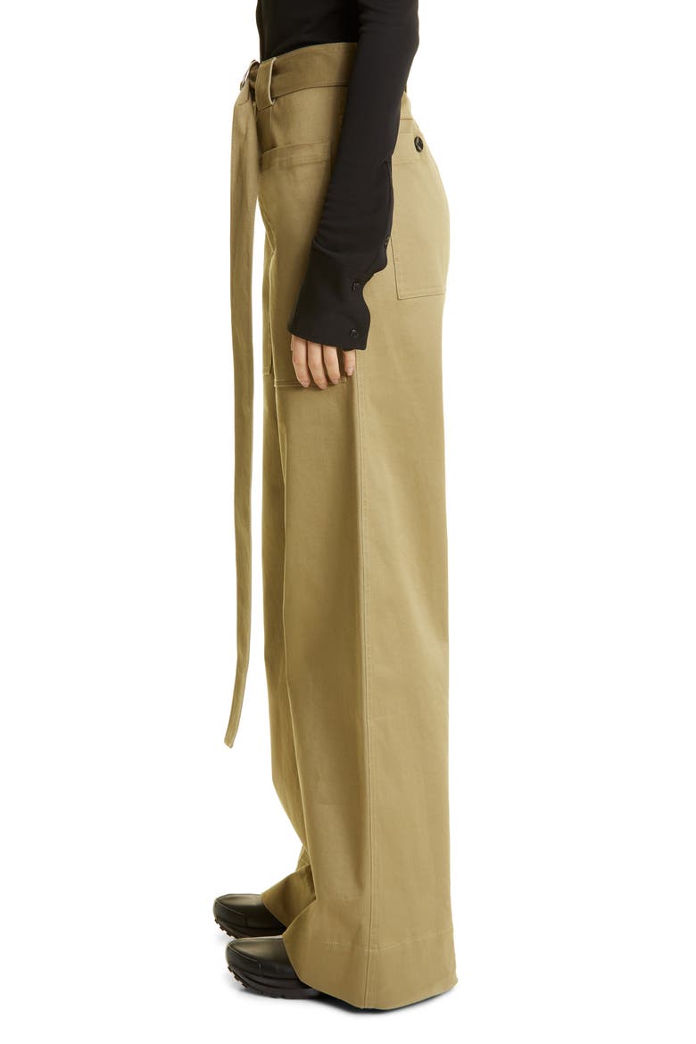 Cotton Stretch Twill Cargo Pants, Alternate, color, KHAKI GREEN