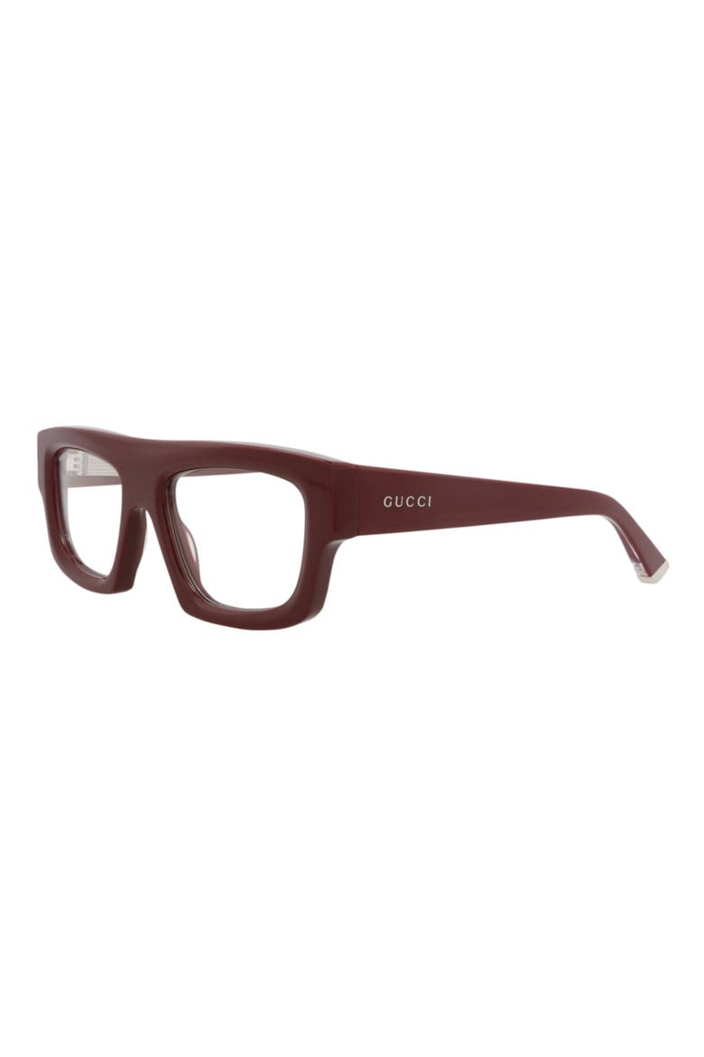 53mm Square Sunglasses, Alternate, color, BURGUNDY BURGUNDY TRANSPARENT