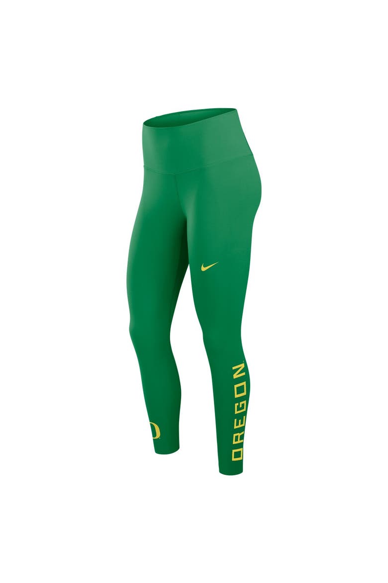 Women's Nike Green Oregon Ducks Zenvy High Rise Dri-FIT 7/8 Leggings, Alternate, color, Green