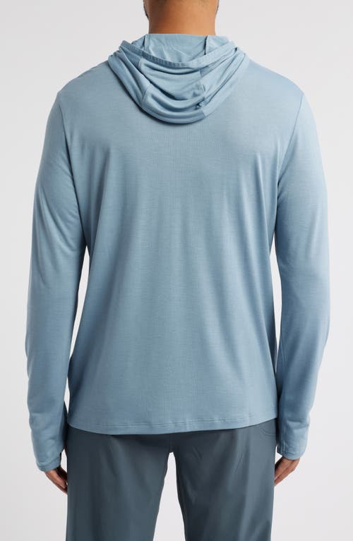 Free Fly Camouflage Lightweight Upf 20+ Hoodie In Blue Fog