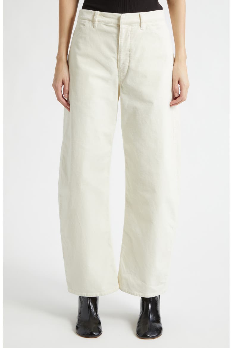 Tribeca Barrel Leg Corduroy Pants, Alternate, color, STONE