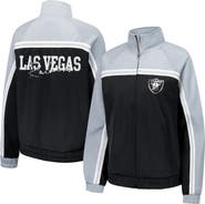 G-III 4HER BY CARL BANKS Women's G-III 4Her by Carl Banks Black Las Vegas Raiders Post Game Full-Zip Track Jacket