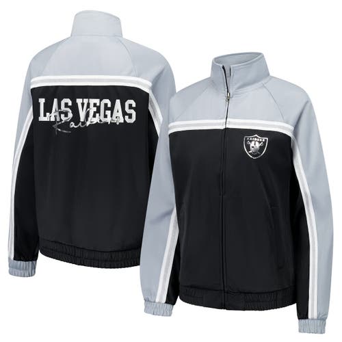 G-iii 4her By Carl Banks Black Las Vegas Raiders Post Game Full-zip Track Jacket